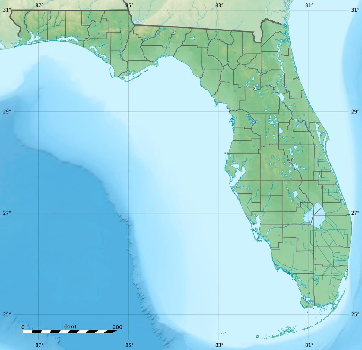 Map showing the location of Falling Waters State Park